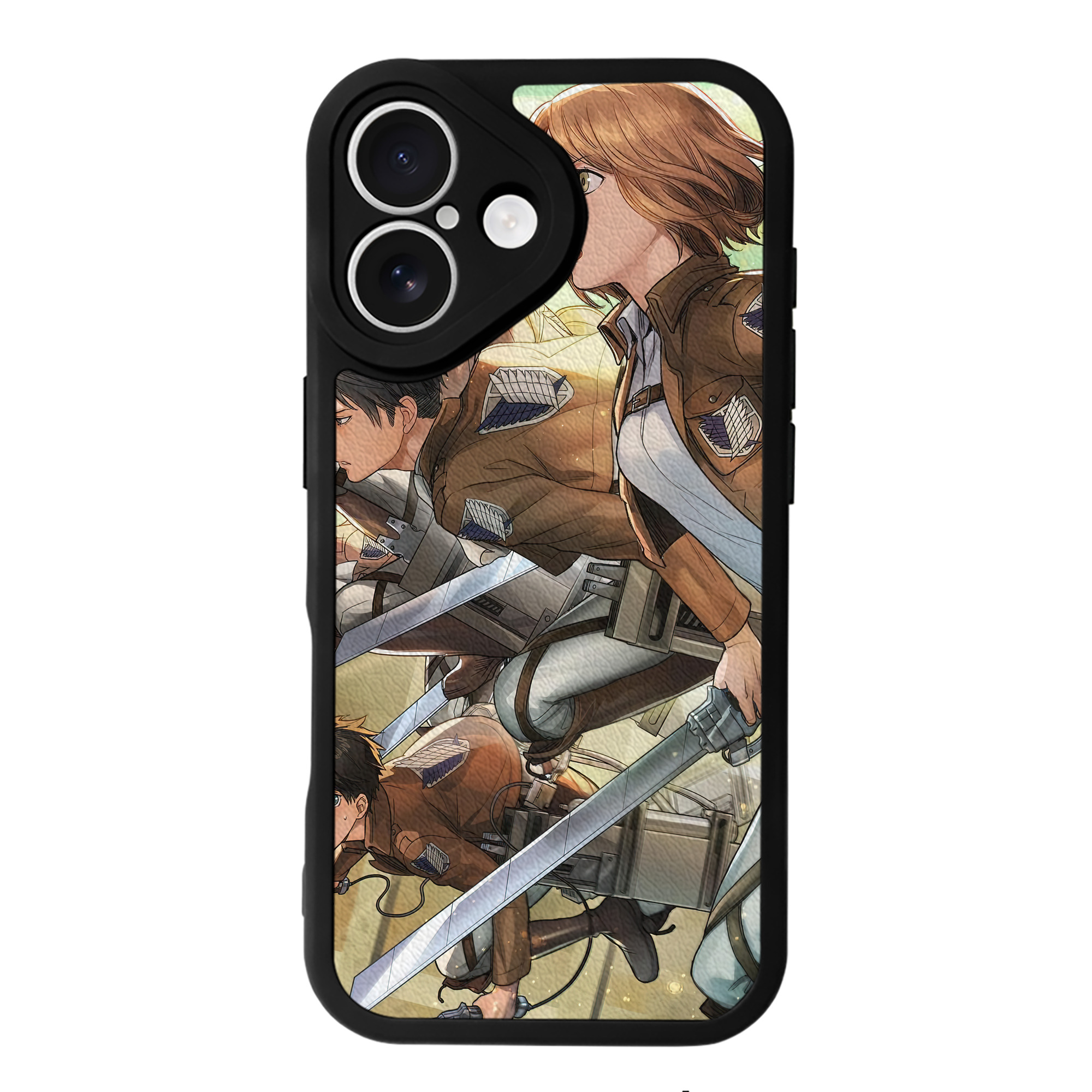 （画像用） 進撃の巨人 Attack on Titan 【iPhone 16シリーズ対応】シリコンスマホケース（レザー調） 材質：シリコン